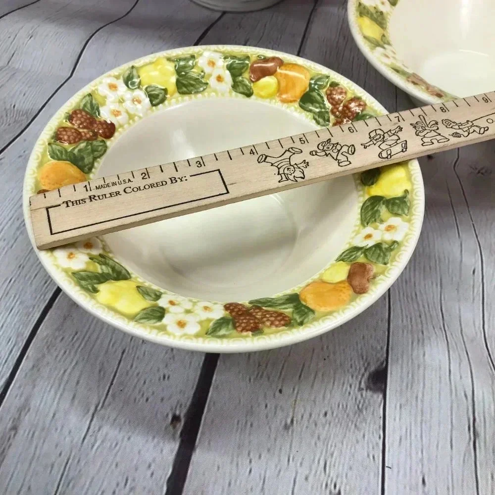 Rim Cereal Bowl Della Robbia by METLOX - POPPYTRAIL - VERNON set of 2